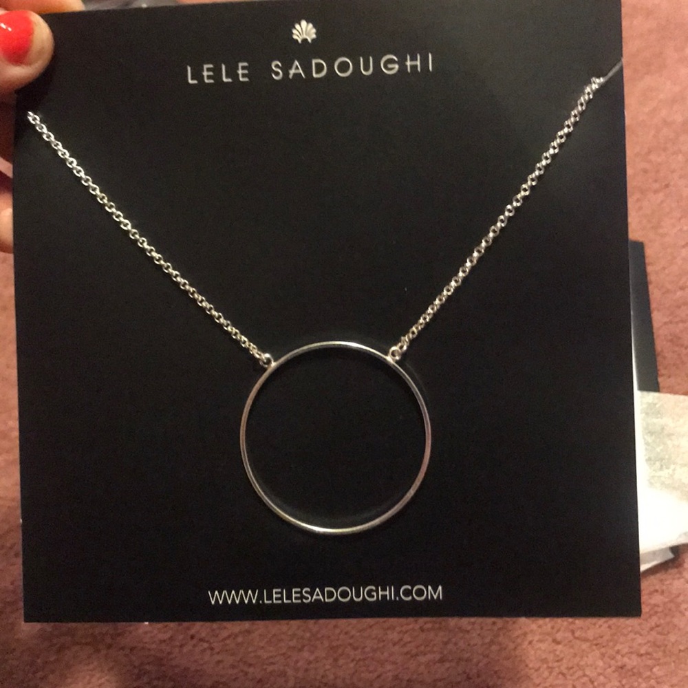 NWT silver circle necklace•Lele sadoughi•